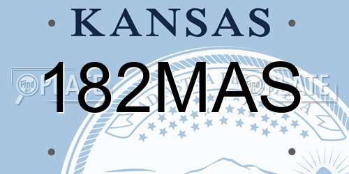 182MAS Kansas License Plate