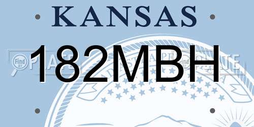 182MBH Kansas License Plate