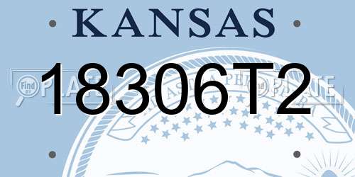 18306T2 Kansas License Plate