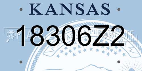 18306Z2 Kansas License Plate