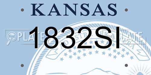 1832SI Kansas License Plate