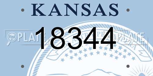 18344 Kansas License Plate