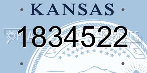 1834522 Kansas License Plate