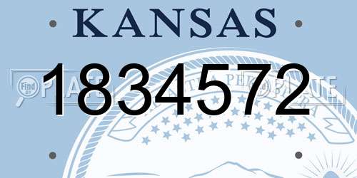 1834572 Kansas License Plate