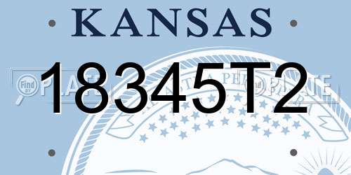 18345T2 Kansas License Plate