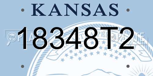 18348T2 Kansas License Plate