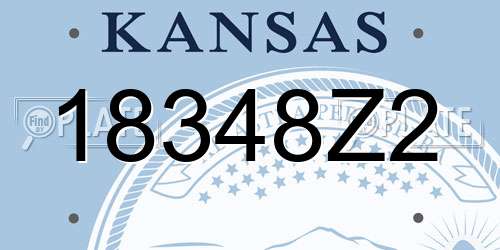 18348Z2 Kansas License Plate