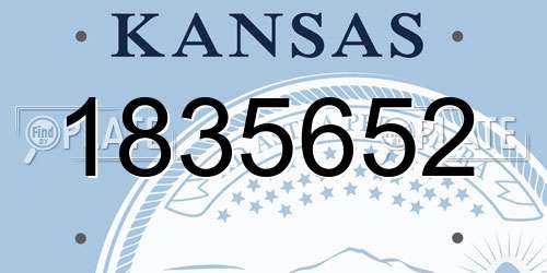 1835652 Kansas License Plate