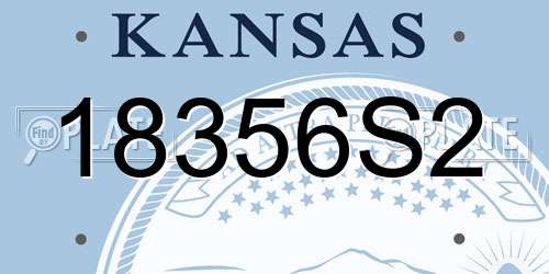 18356S2 Kansas License Plate