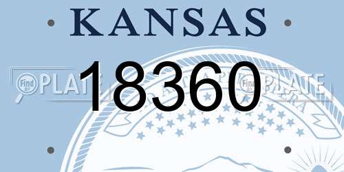 18360 Kansas License Plate