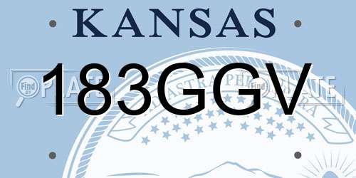 183GGV Kansas License Plate