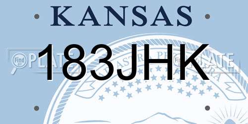 183JHK Kansas License Plate