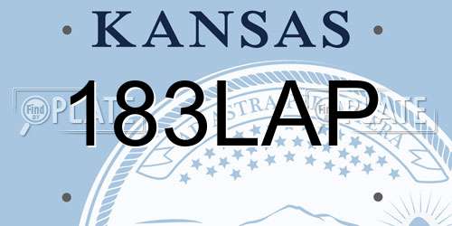 183LAP Kansas License Plate