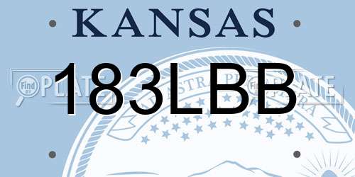 183LBB Kansas License Plate