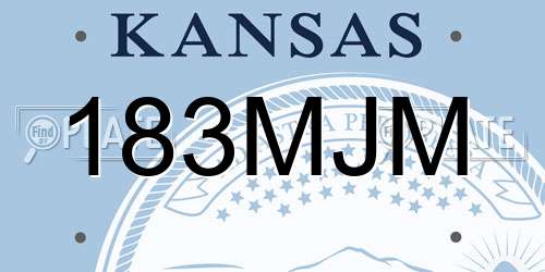 183MJM Kansas License Plate