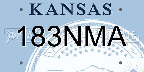 183NMA Kansas License Plate