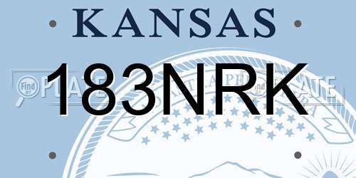 183NRK Kansas License Plate