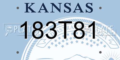 183T81 Kansas License Plate