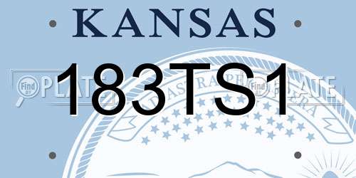 183TS1 Kansas License Plate