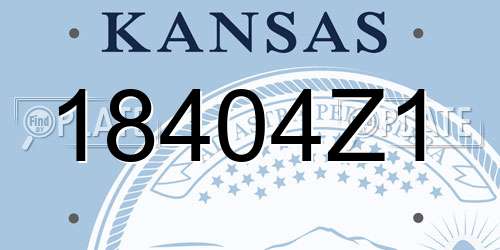 18404Z1 Kansas License Plate