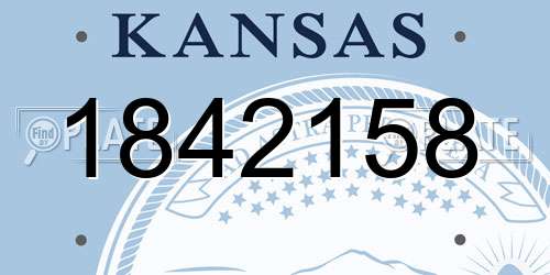 1842158 Kansas License Plate