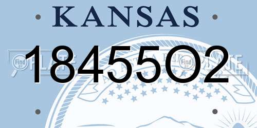 18455O2 Kansas License Plate
