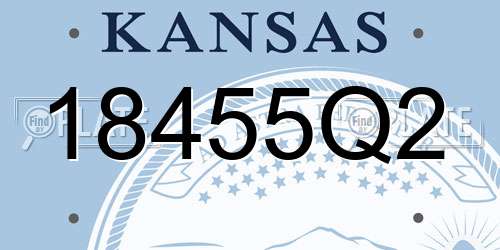 18455Q2 Kansas License Plate