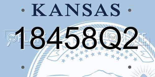 18458Q2 Kansas License Plate