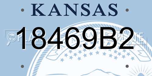 18469B2 Kansas License Plate