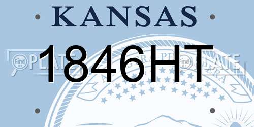 1846HT Kansas License Plate