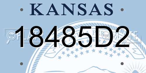 18485D2 Kansas License Plate