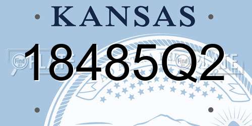 18485Q2 Kansas License Plate