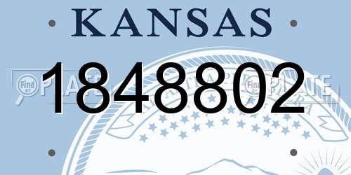 1848802 Kansas License Plate