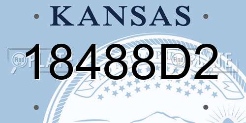 18488D2 Kansas License Plate