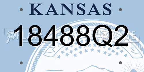 18488Q2 Kansas License Plate
