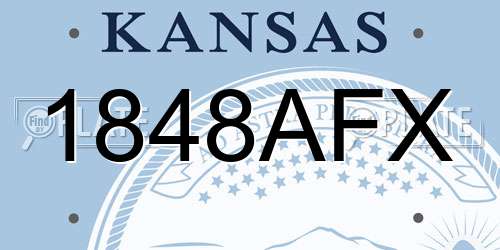 1848AFX Kansas License Plate
