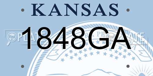 1848GA Kansas License Plate