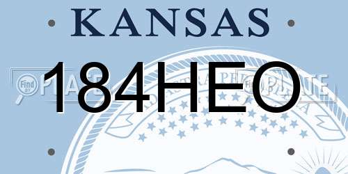 184HEO Kansas License Plate