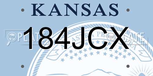 184JCX Kansas License Plate