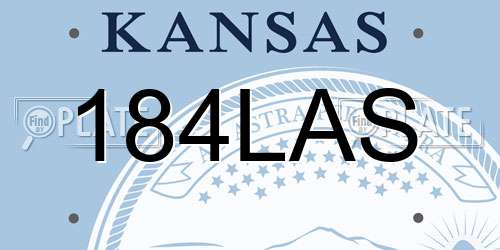184LAS Kansas License Plate