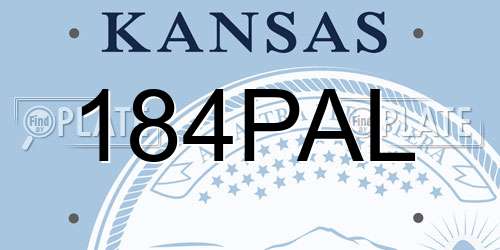 184PAL Kansas License Plate