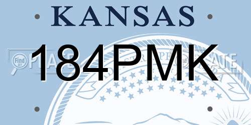 184PMK Kansas License Plate