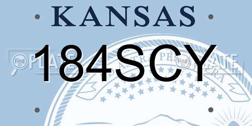 184SCY Kansas License Plate