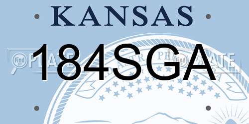 184SGA Kansas License Plate