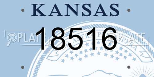 18516 Kansas License Plate