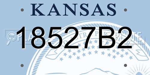 18527B2 Kansas License Plate