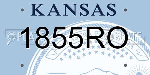 1855RO Kansas License Plate