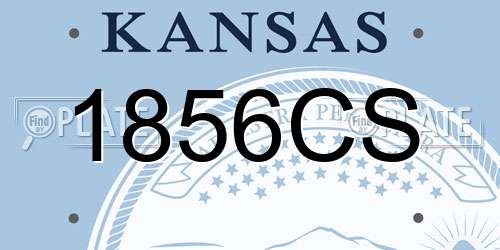 1856CS Kansas License Plate