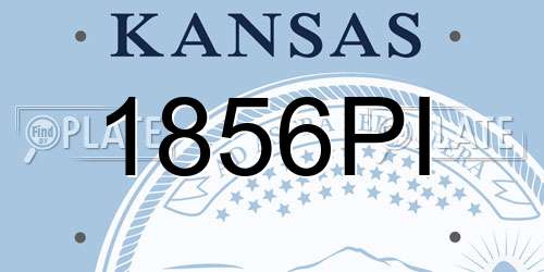 1856PI Kansas License Plate