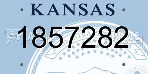 1857282 Kansas License Plate